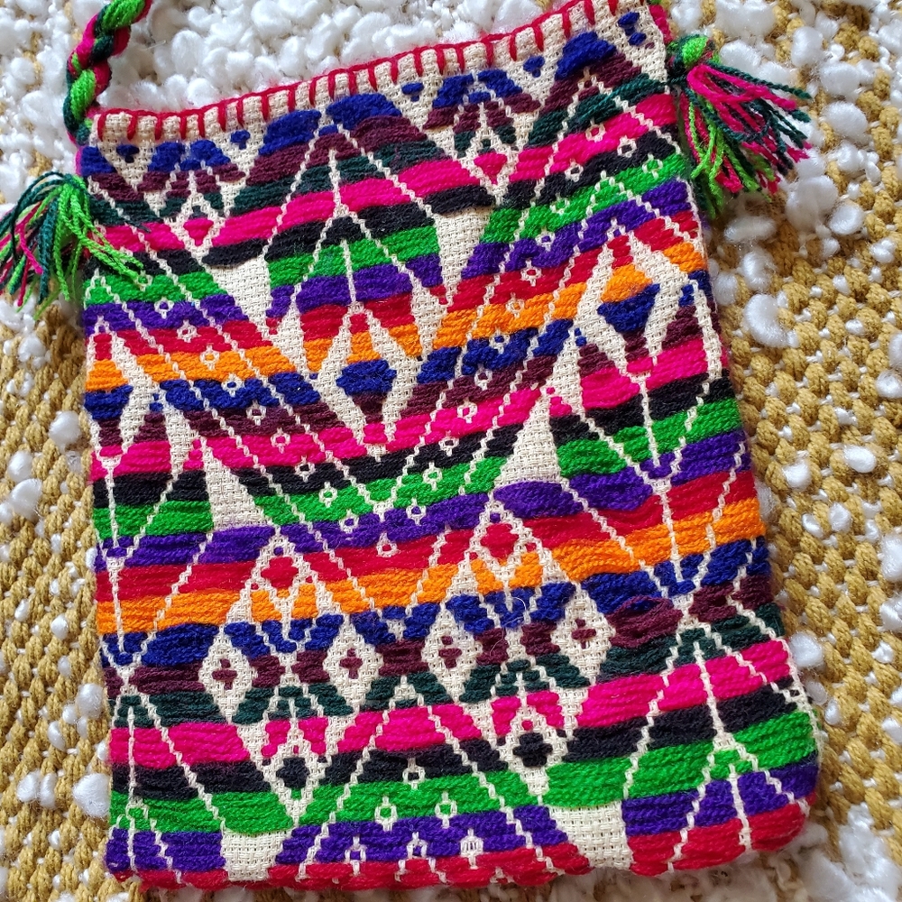 Colorful Peruvian Knit Bag - Picture 3 of 4